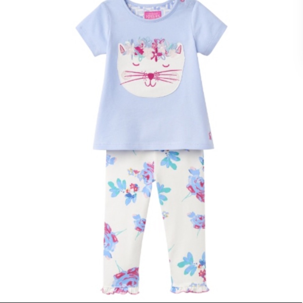 Joules Floral Cat Matching Set 18-24M